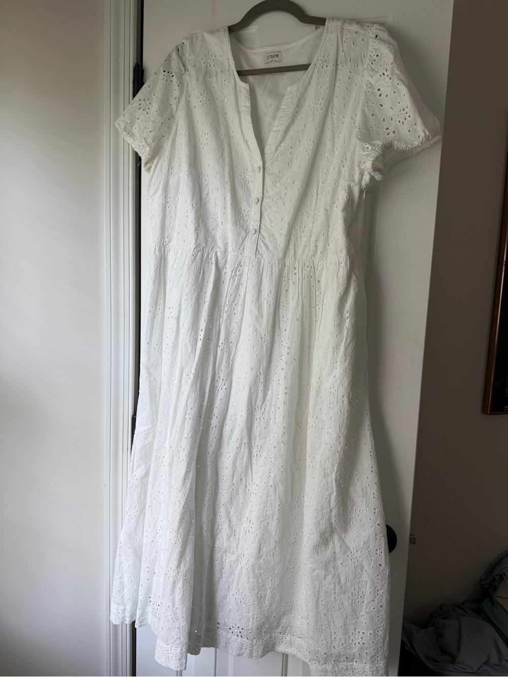 J Crew White Eyelet Dress